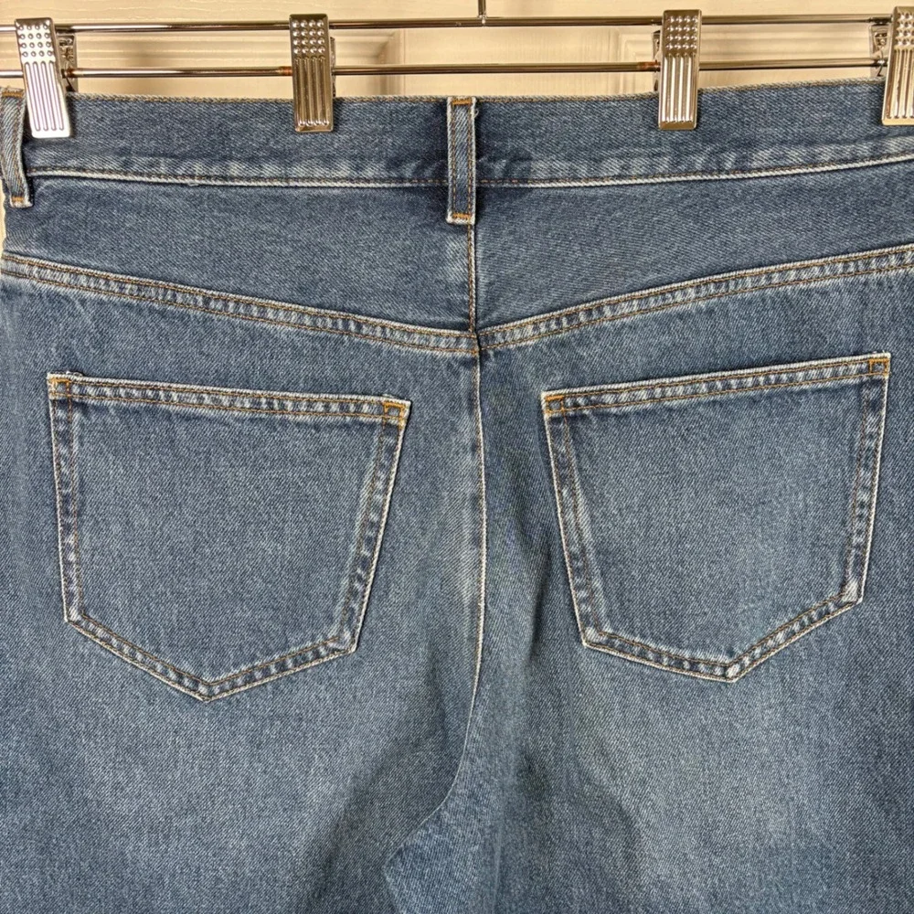COS Culottes Long Denim Shorts 31 Blue Wide-Leg Knee-Length Bermuda Jean Jorts